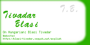 tivadar blasi business card